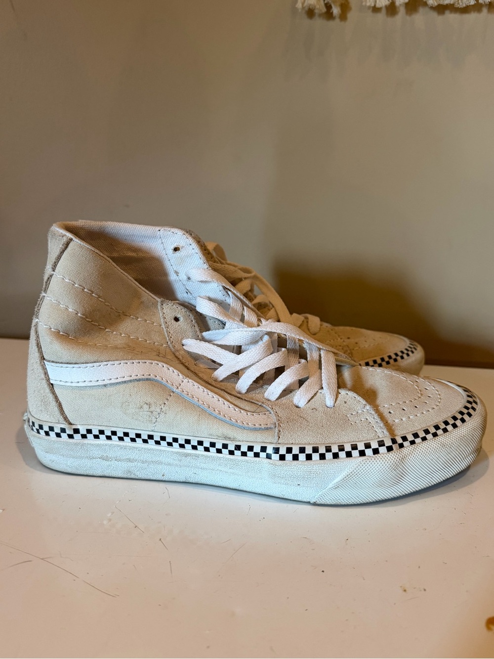Checkered High Top Vans